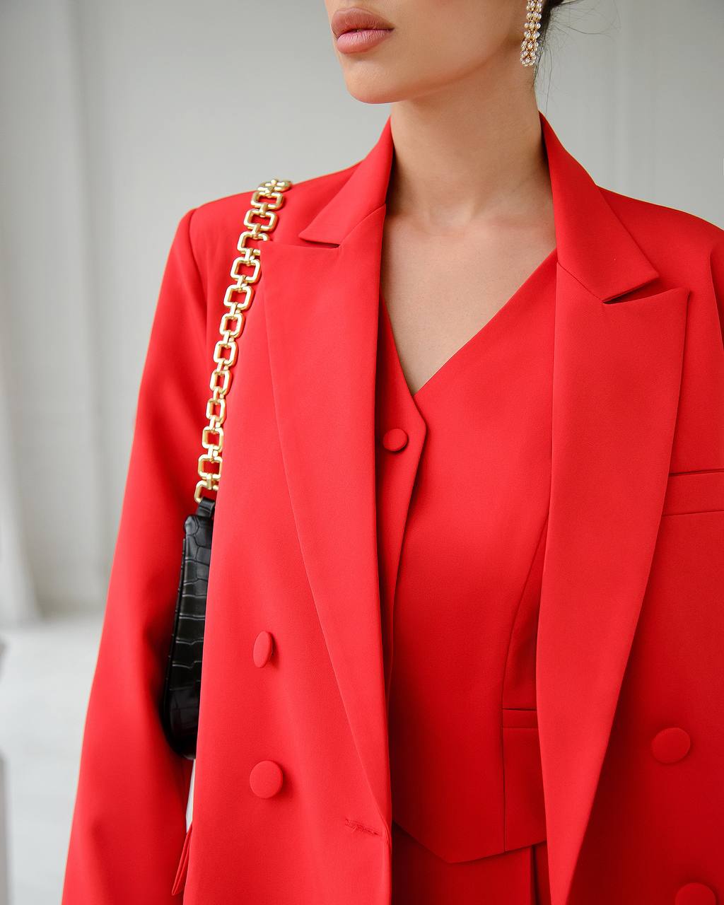 High Waisted 3-Piece Formal Pantsuit