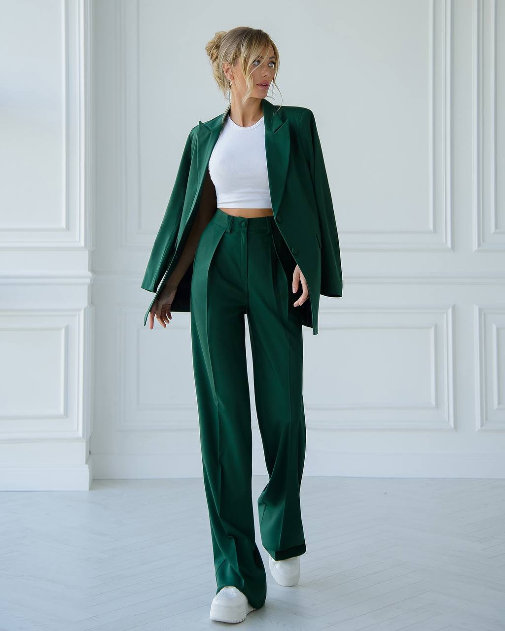 Zweiteiliger Anzug | Zweireihiger Blazer + Hose
