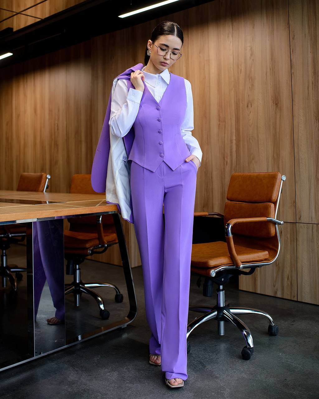 Dreiteiliger Anzug | Zweireihiger Blazer + Weste + Hose
