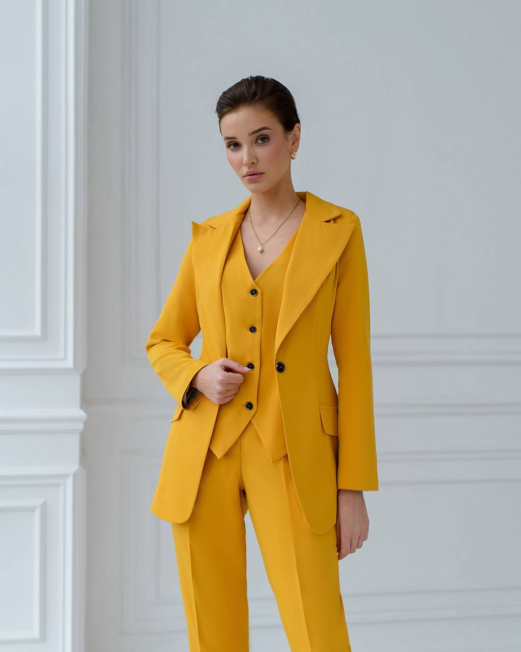 Dreiteiliger Hosenanzug|Designeranzug