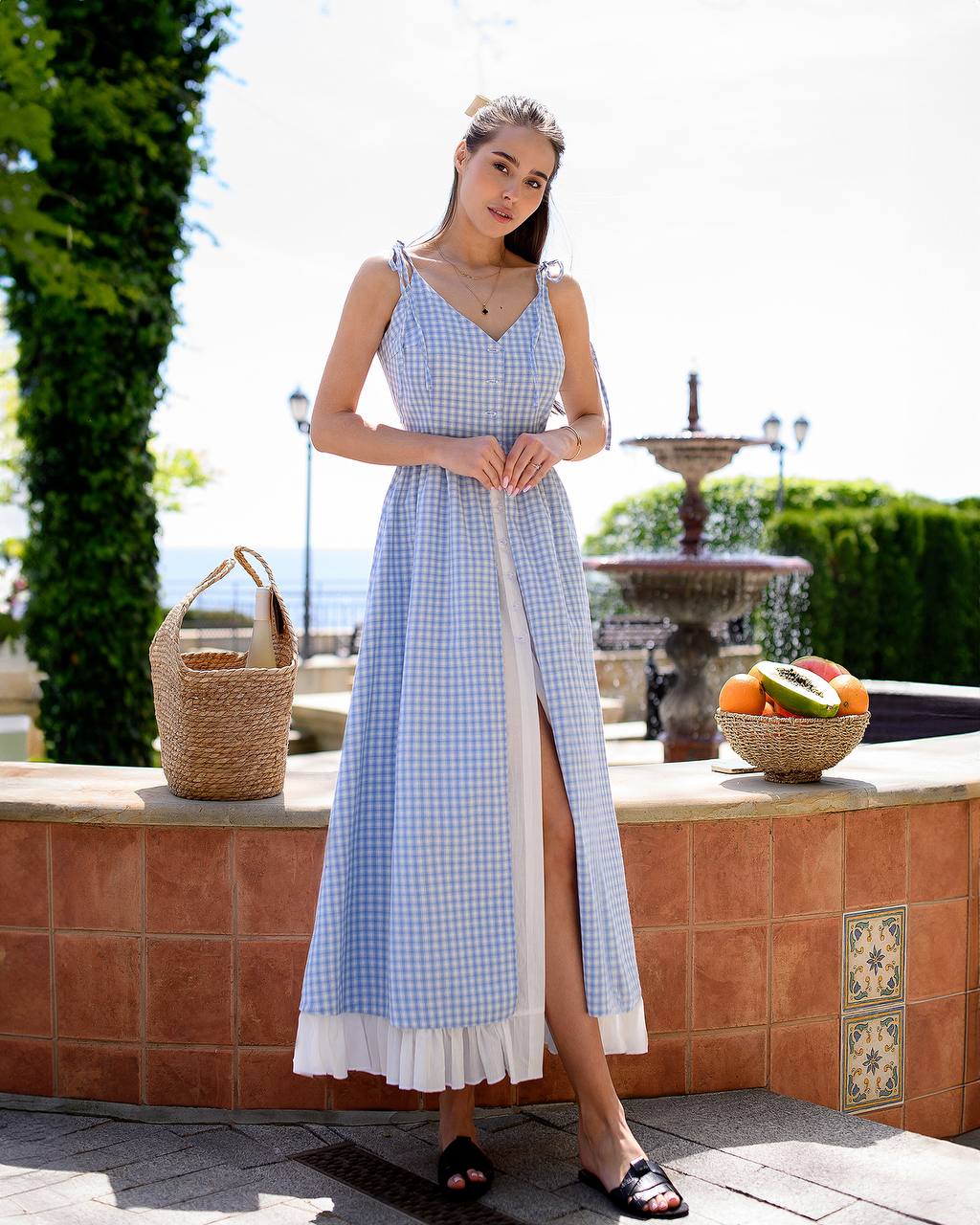 Summer Designer Dress with Front Slit
