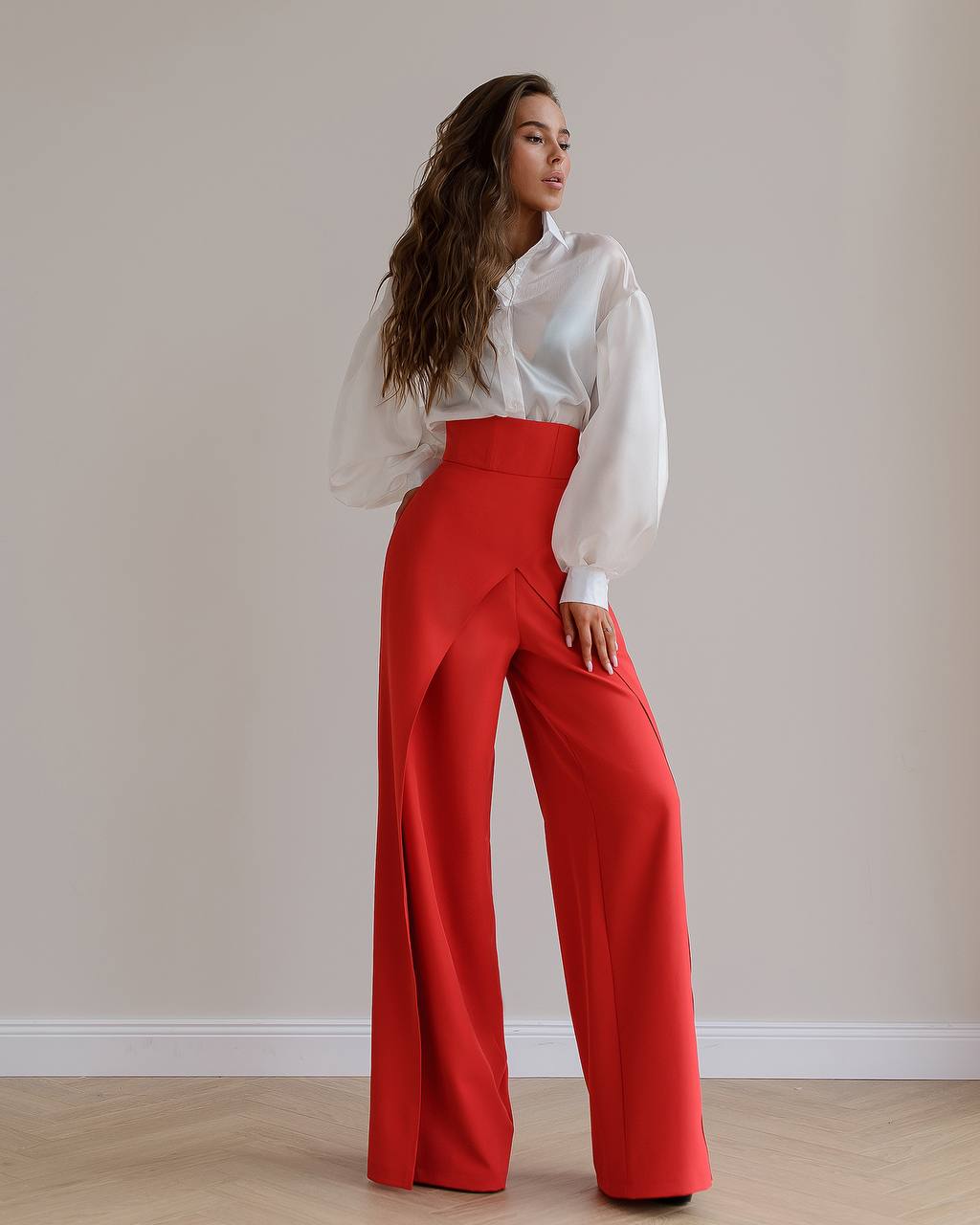Designer High Waisted Wide Leg Women Pants