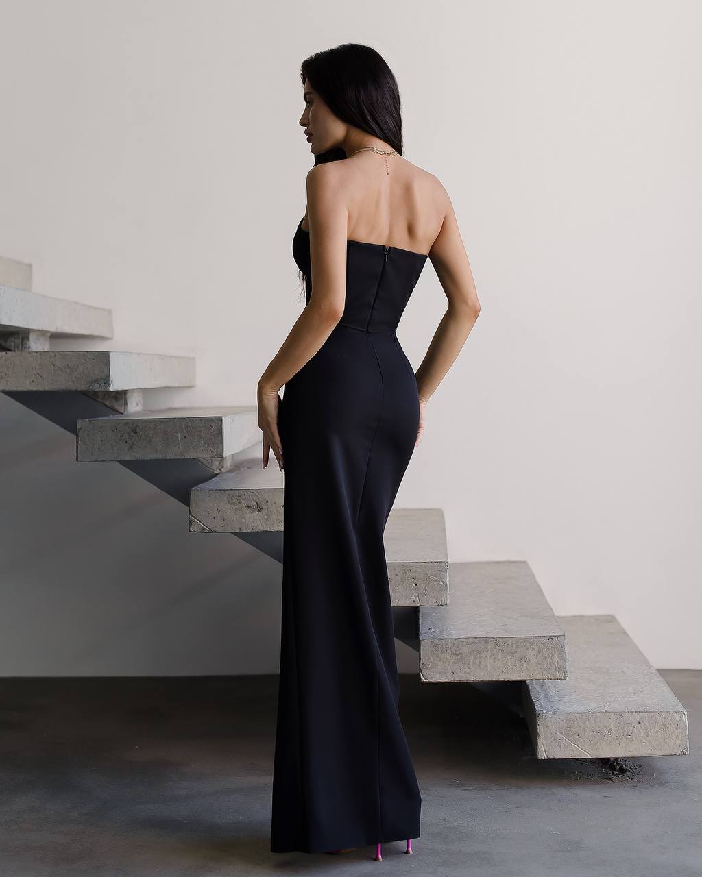 Rotes, elegantes Maxi-Korsettkleid