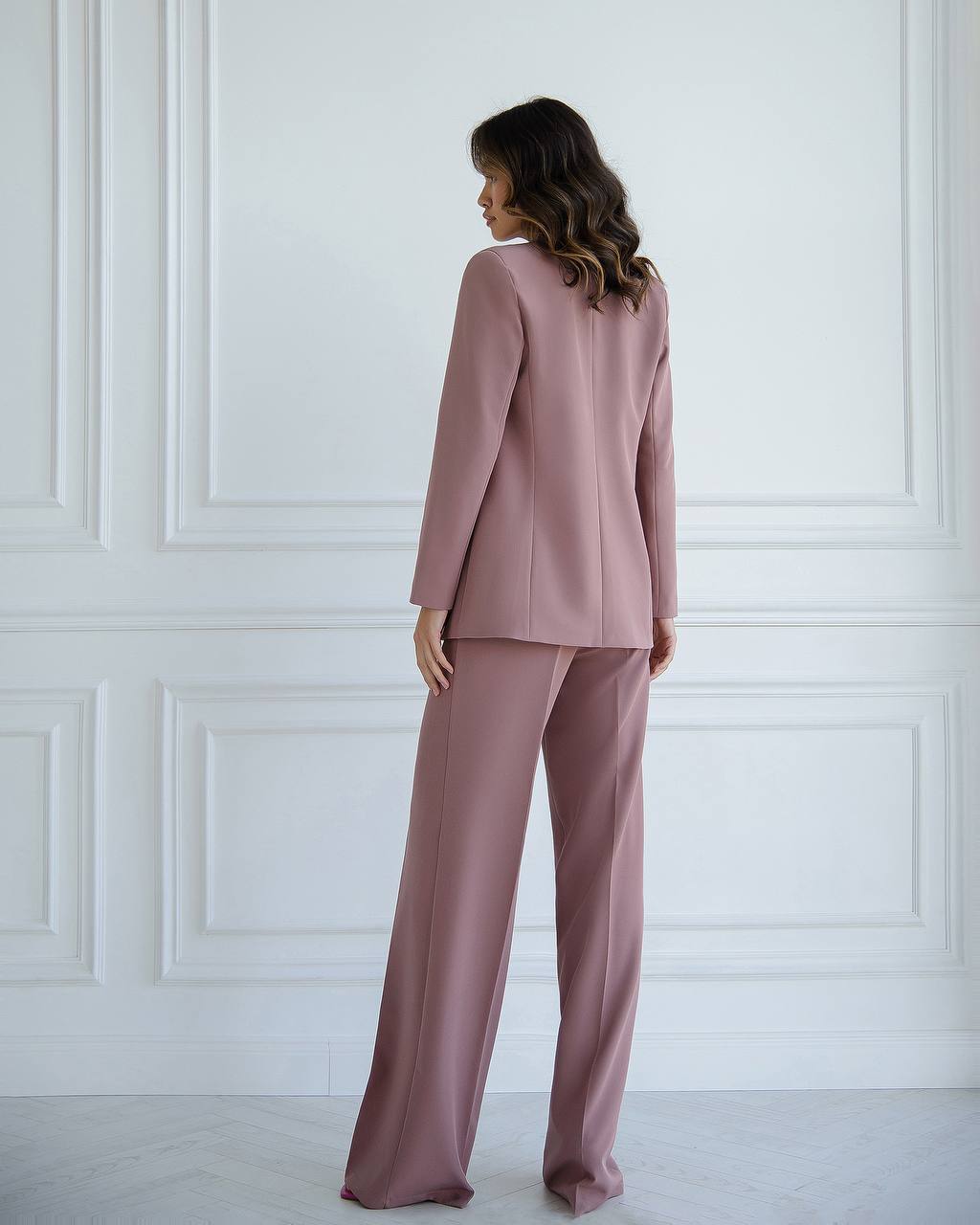 Mokko Dreiteiliger Hosenanzug|Gefütterter Blazer mit Hosen-Top