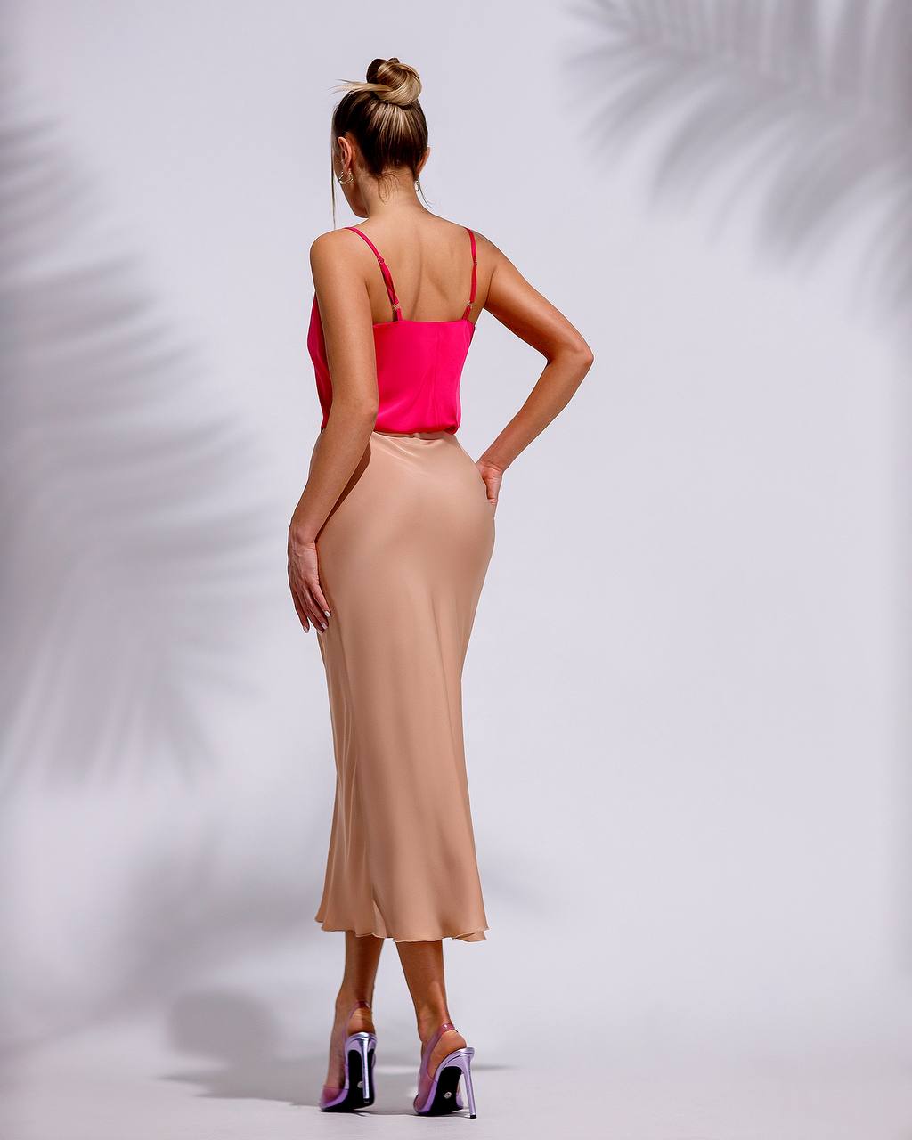 Black silk skirt for women, a-line midi skirt
