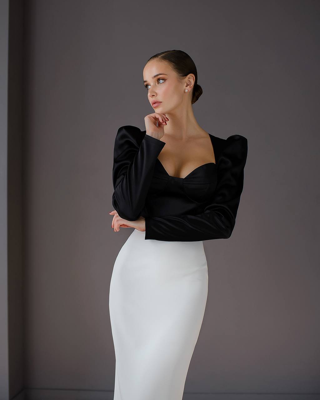 Long Sleeve Blouses|Sweetheart Neckline