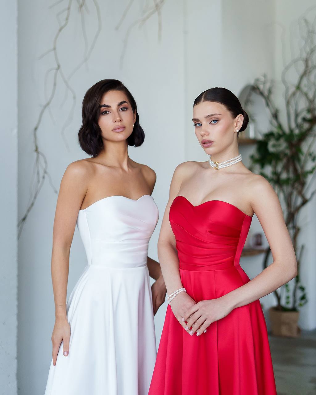 Elegant Silk Corset Dress Midi