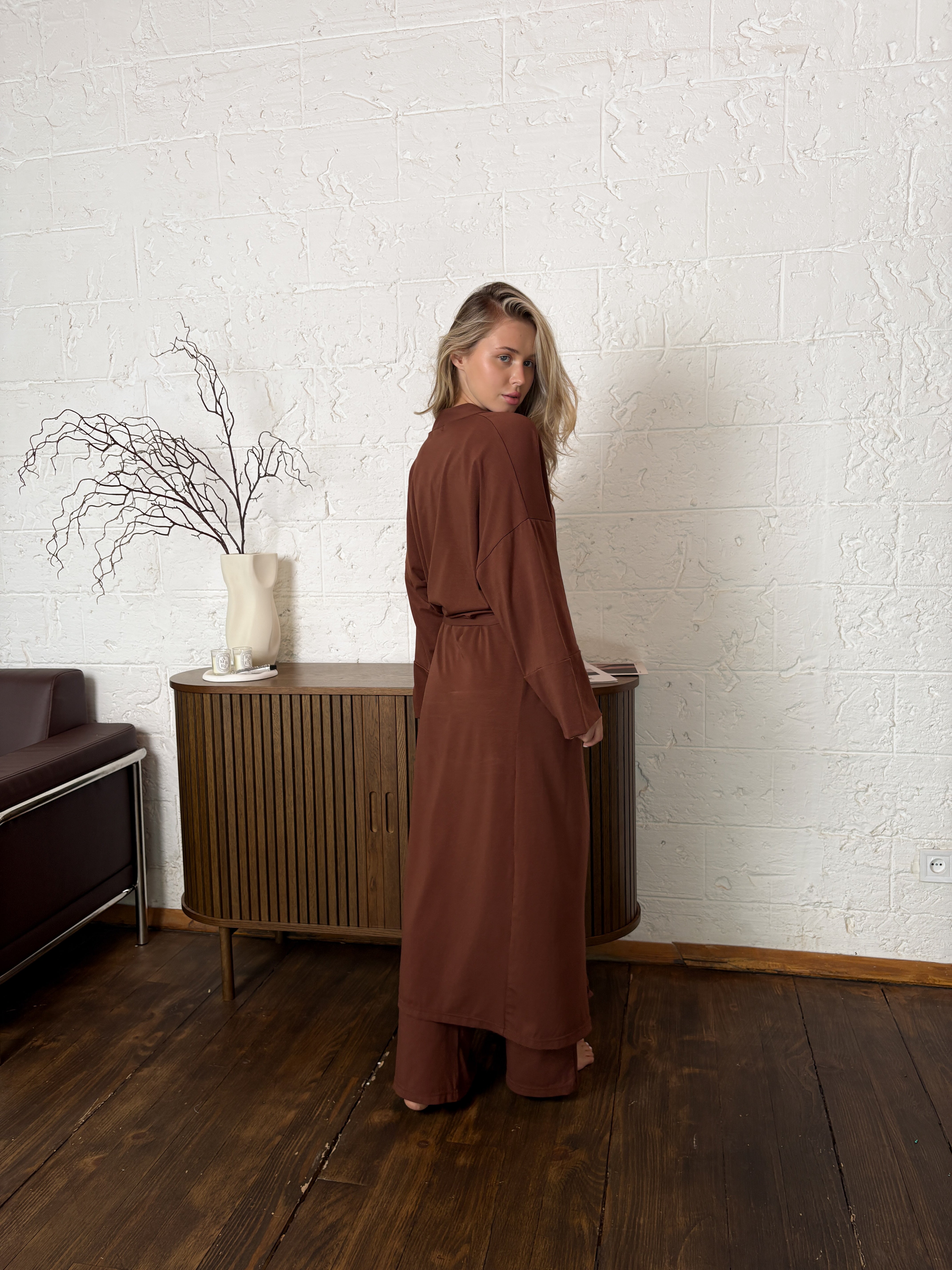 Women Pajama Set with Kimono Robe