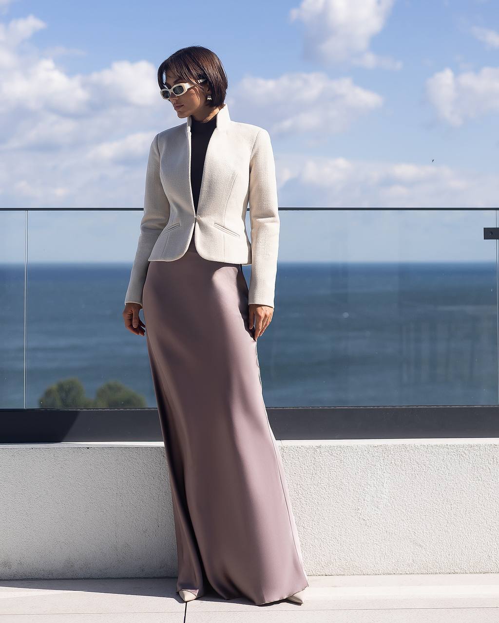 Tweed Long Sleeve Bolero Jacket