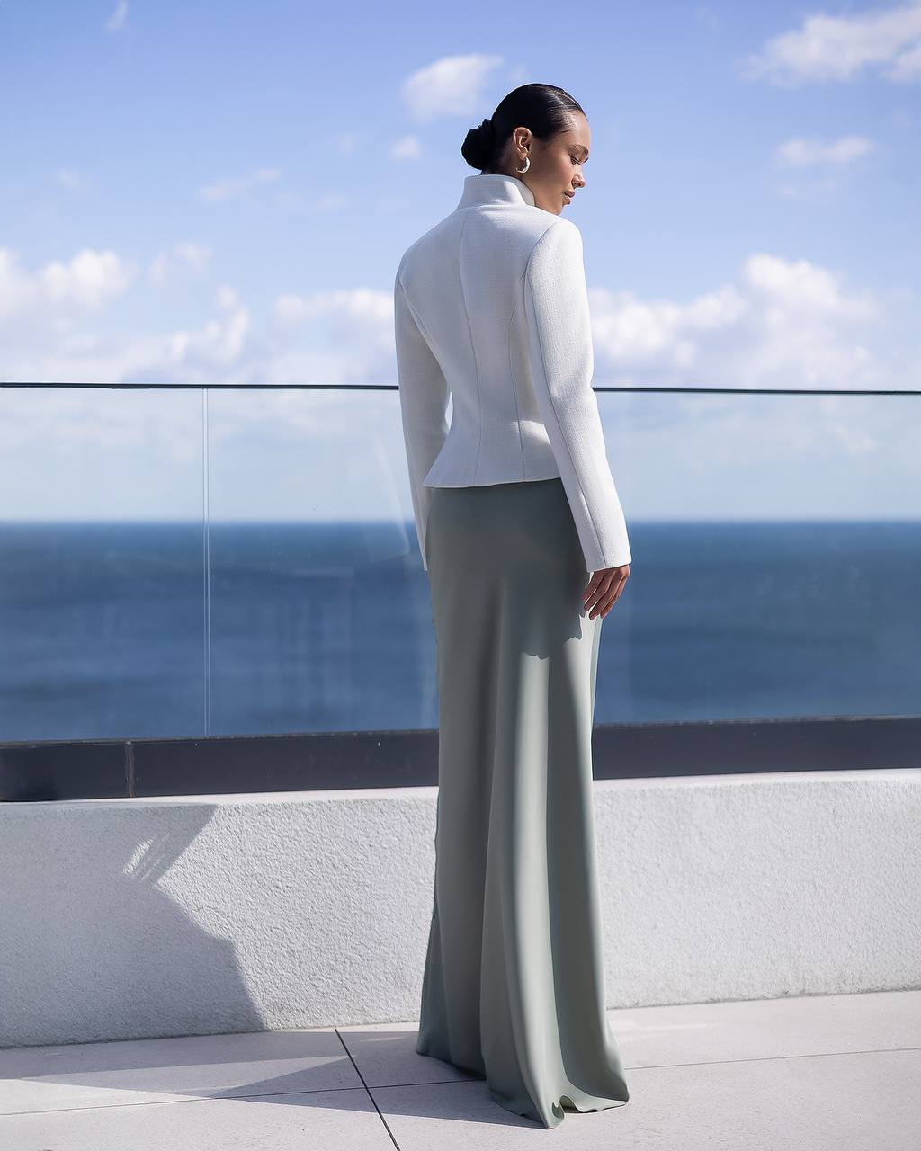 Tweed Long Sleeve Bolero Jacket