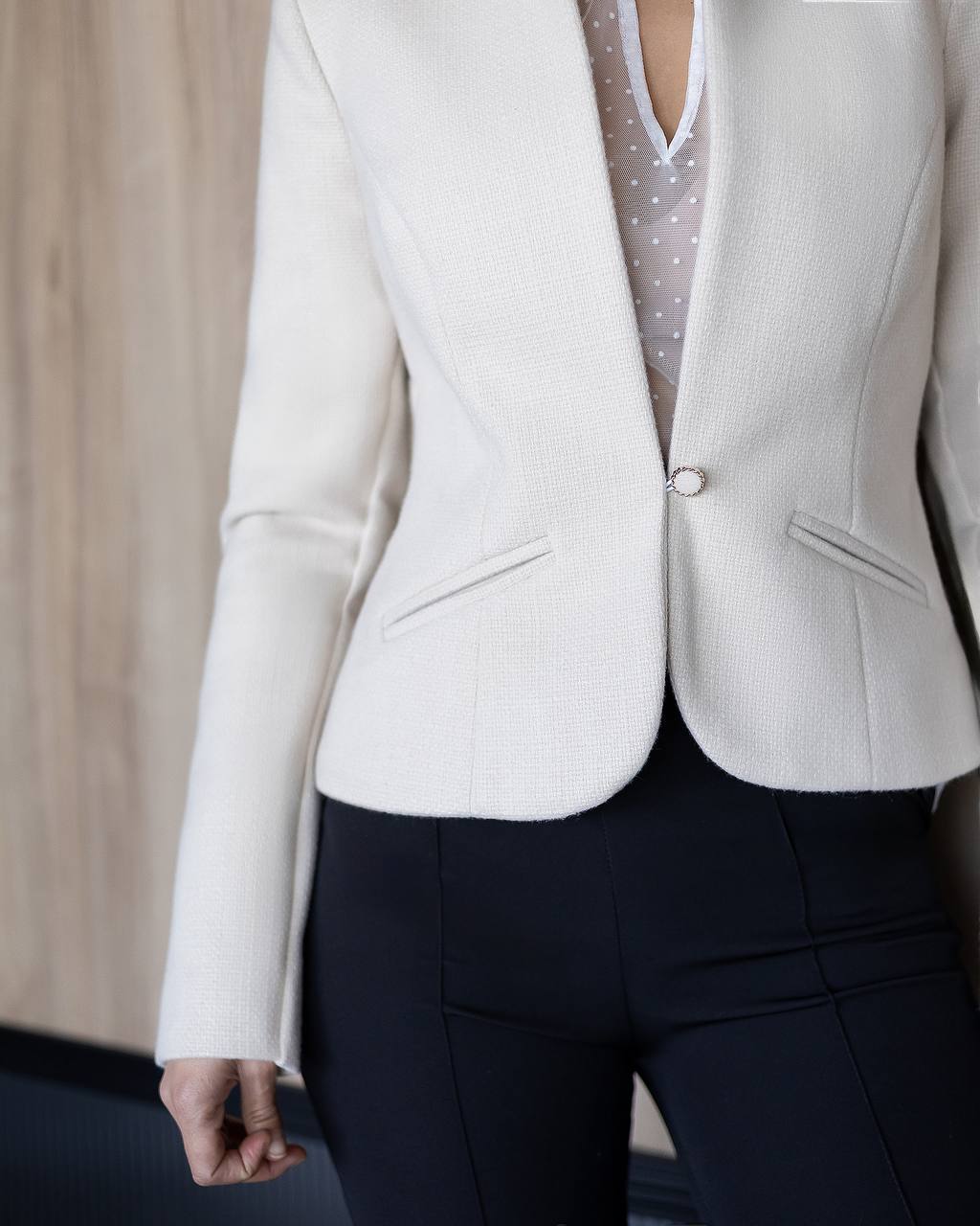 Tweed Long Sleeve Bolero Jacket