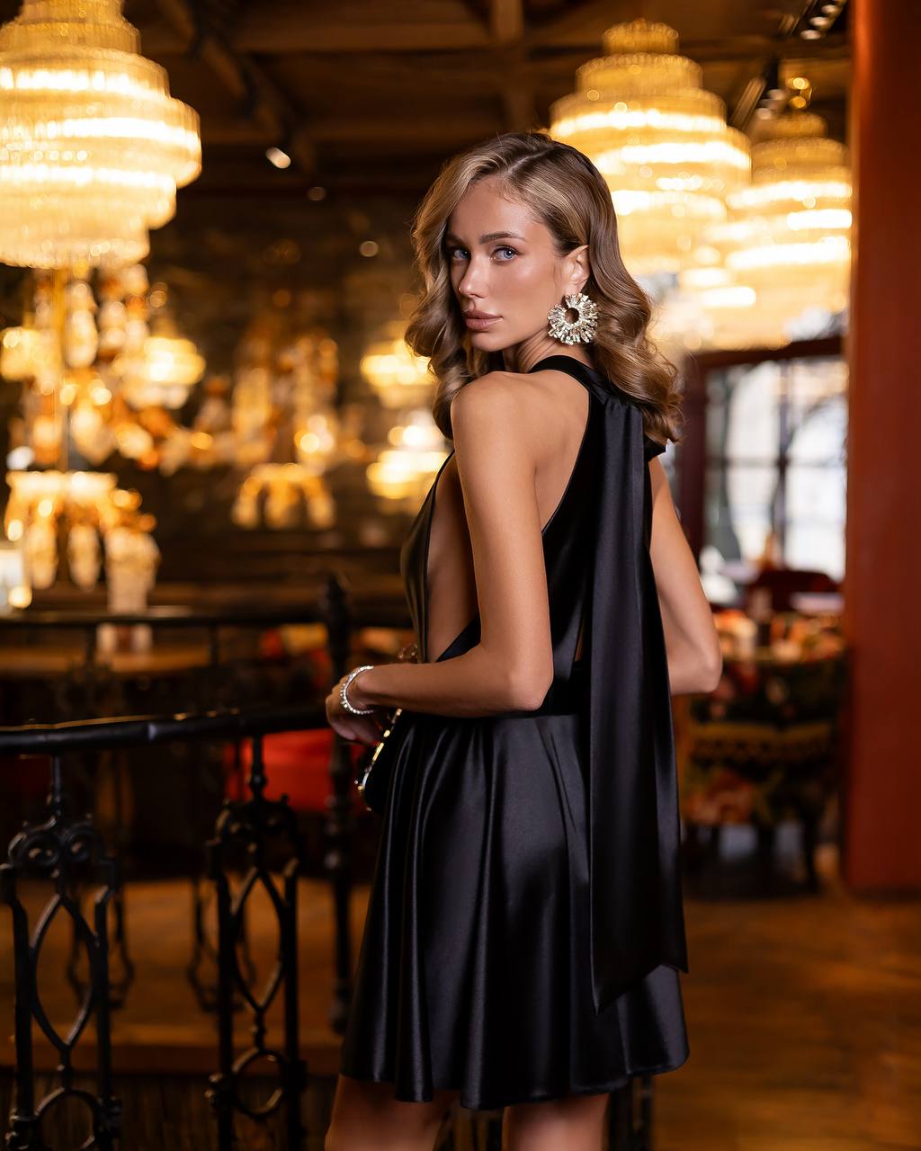 Elegant A-Line Mini Dress with Bow Details