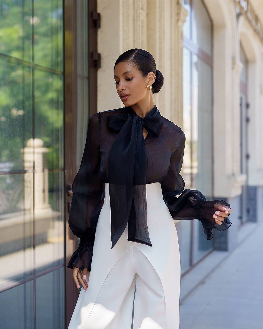 Blouse Long Sleeve with Bow
