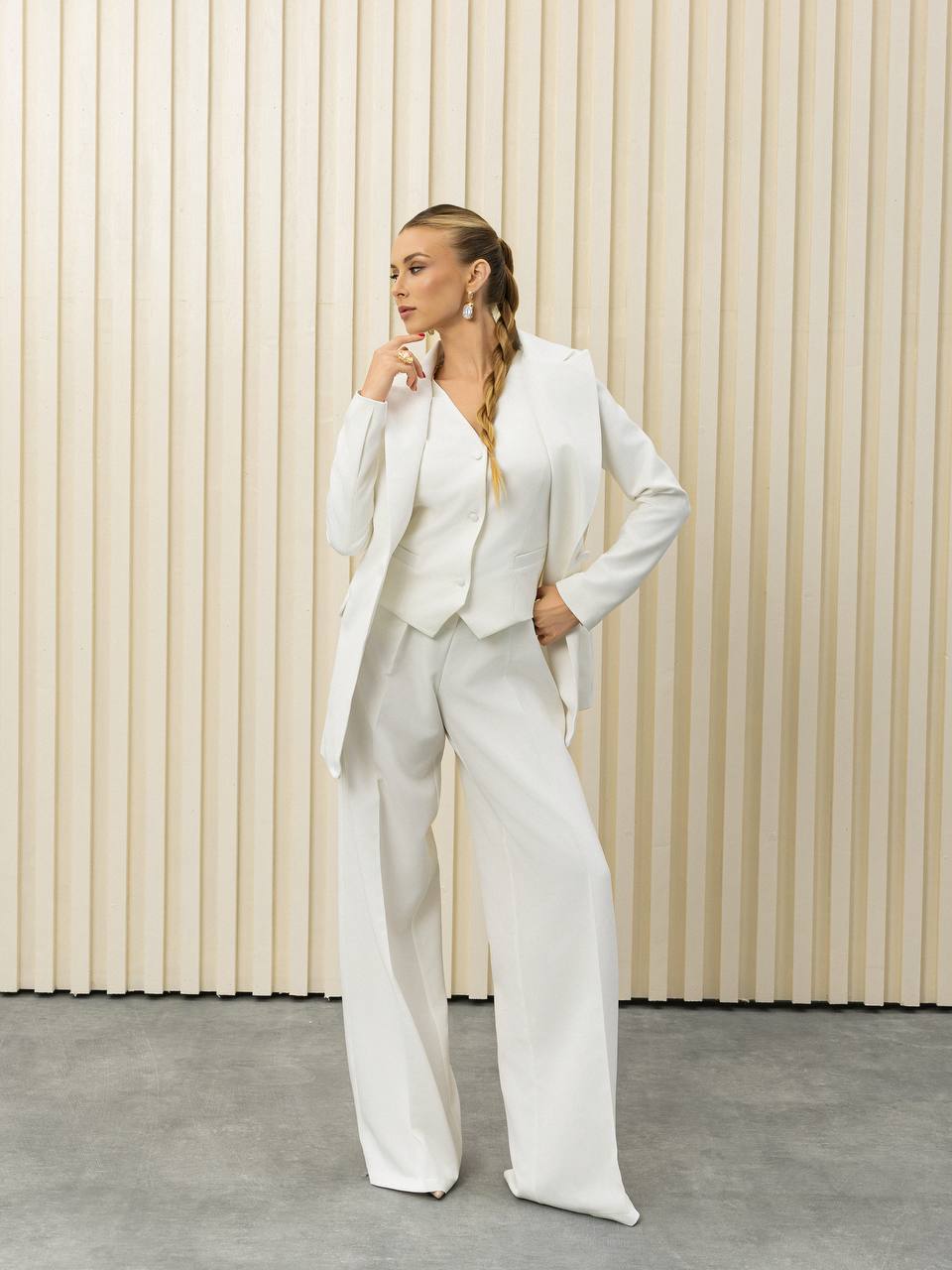 Women's Three Piece Pantsuit with Vest
