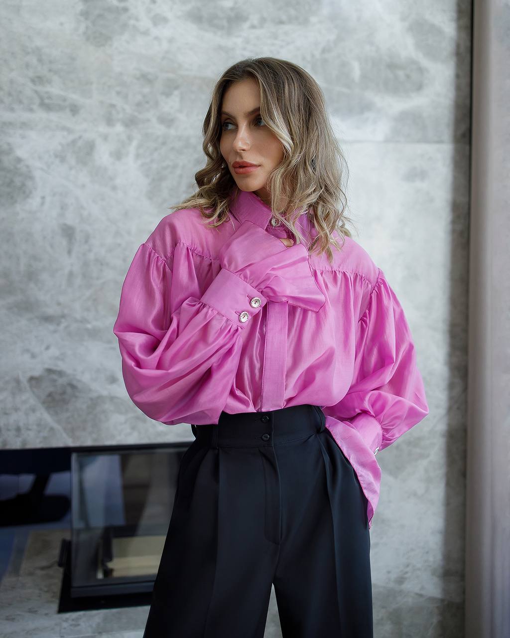 High Rise Wide Leg Pants with Pockets