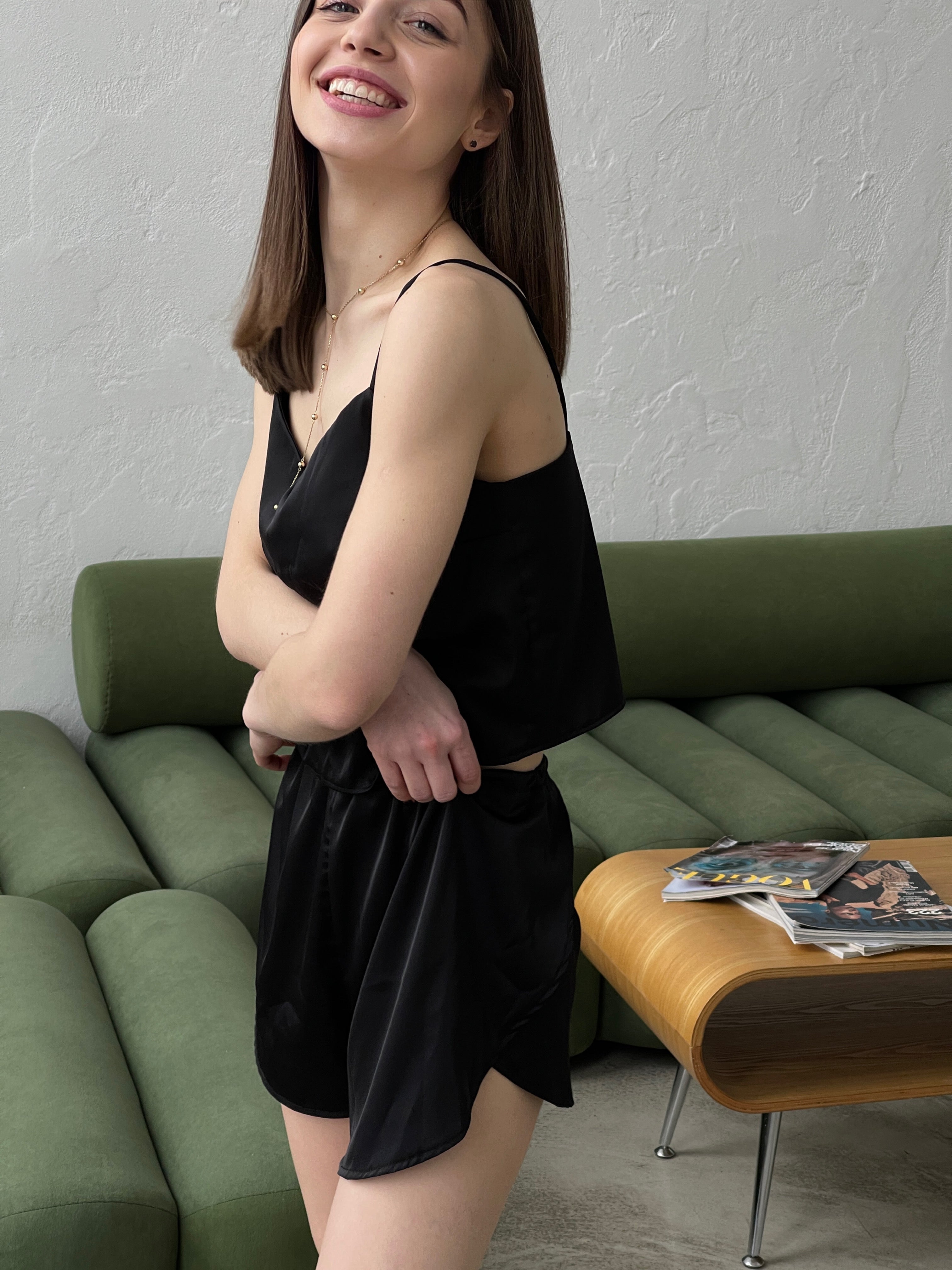 Cami Set|Tank Top With Slit Shorts