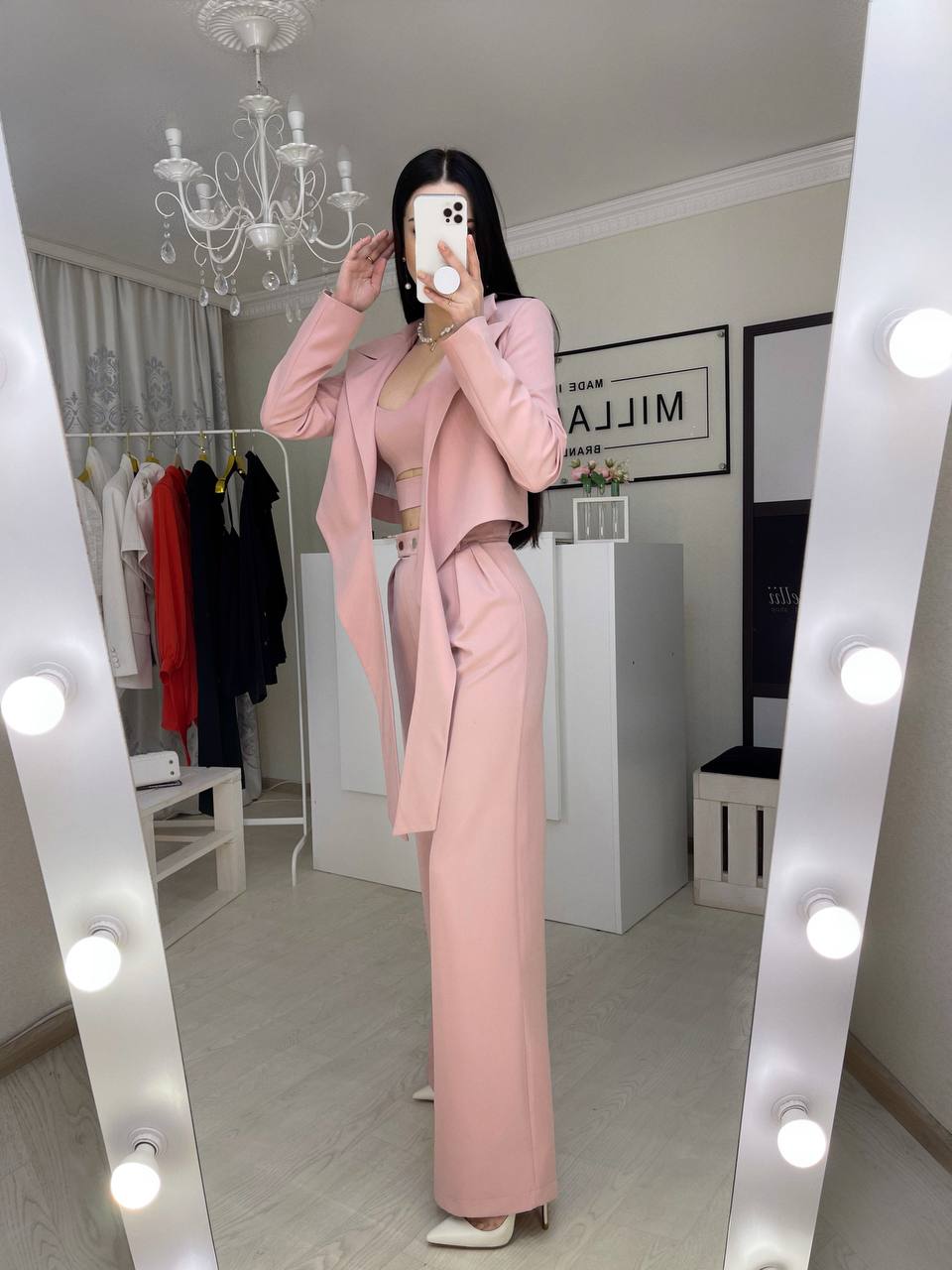 Three Piece Suit|Wrap Blazer+Top+ Pants