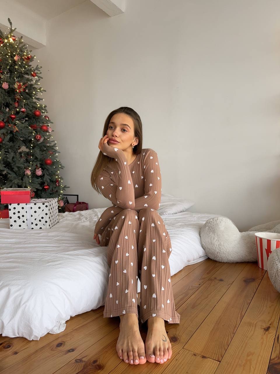 Сotton Sleepwear Pajamas with Heart for Liza