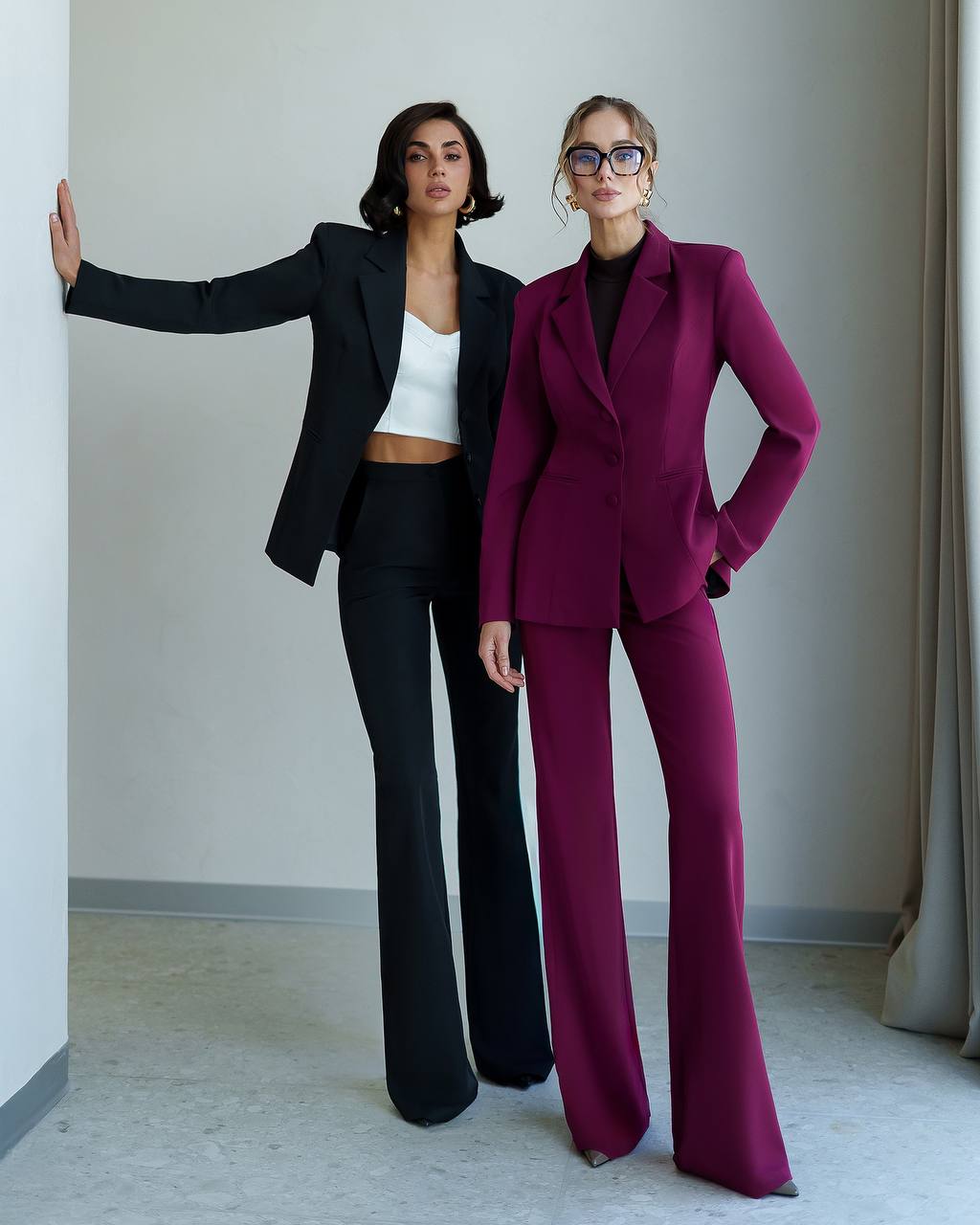 Three Breasted Blazer + High Bell Bottoms | Suit