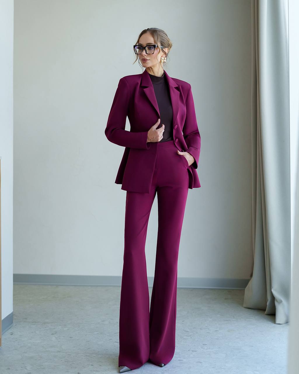 Three Breasted Blazer + High Bell Bottoms | Suit