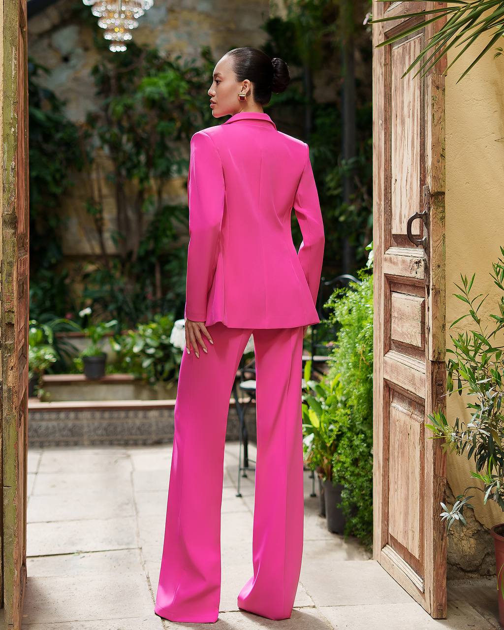 Raspberry Three Piece Pant Suit