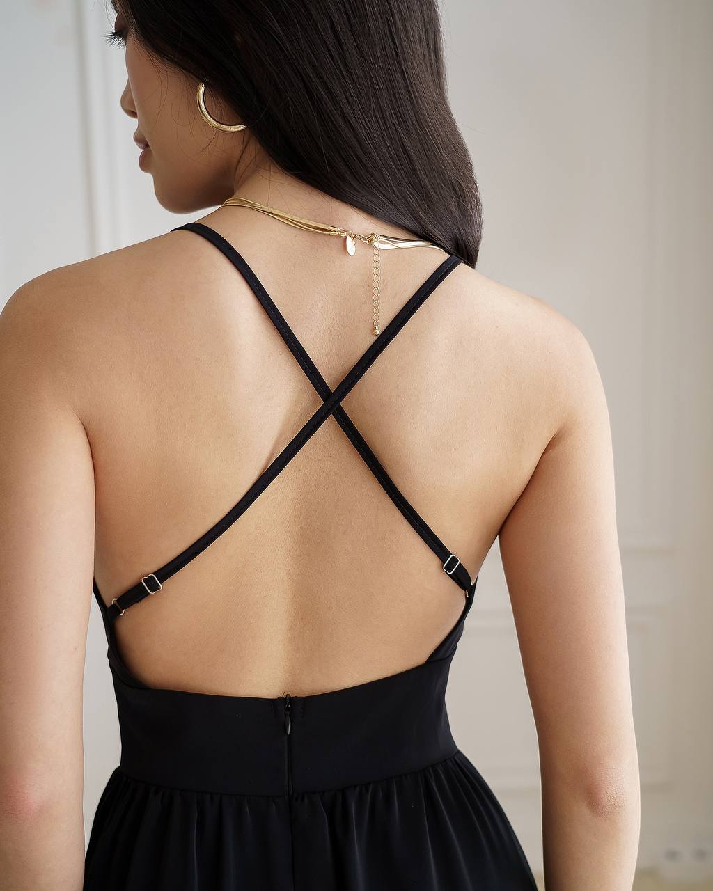 Maxi Dress with Open Back and Side Slit