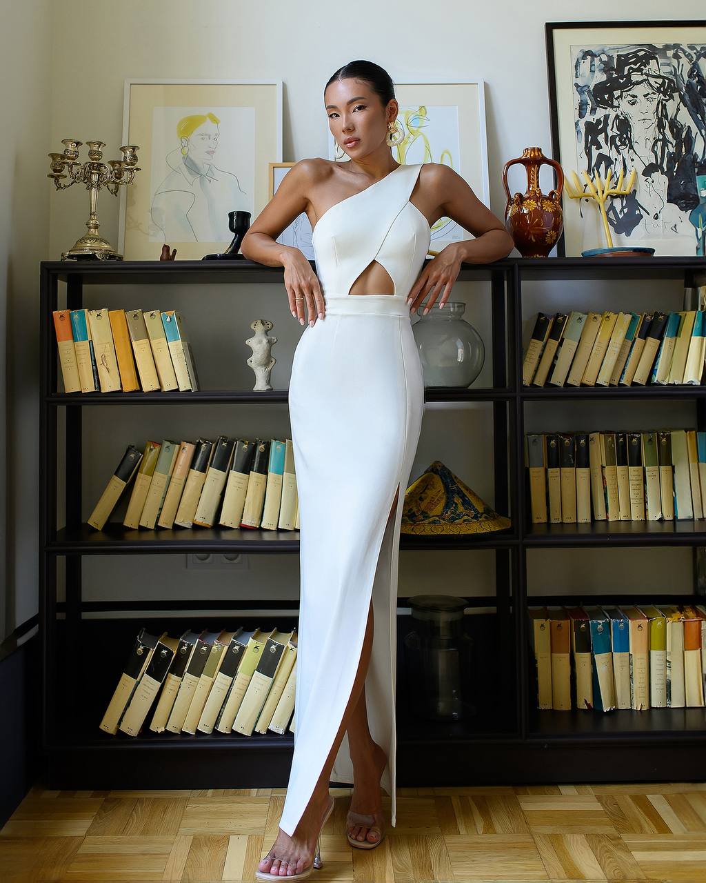 One Shoulder Body Con Dress