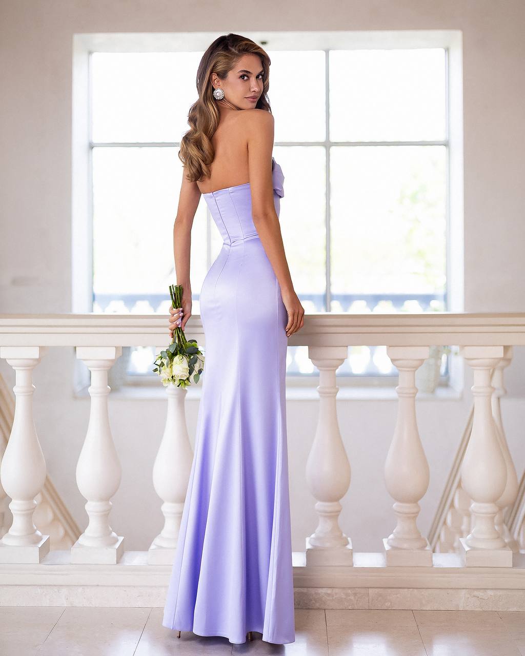 Elegant Pink Wedding Guest Corset Maxi Dress