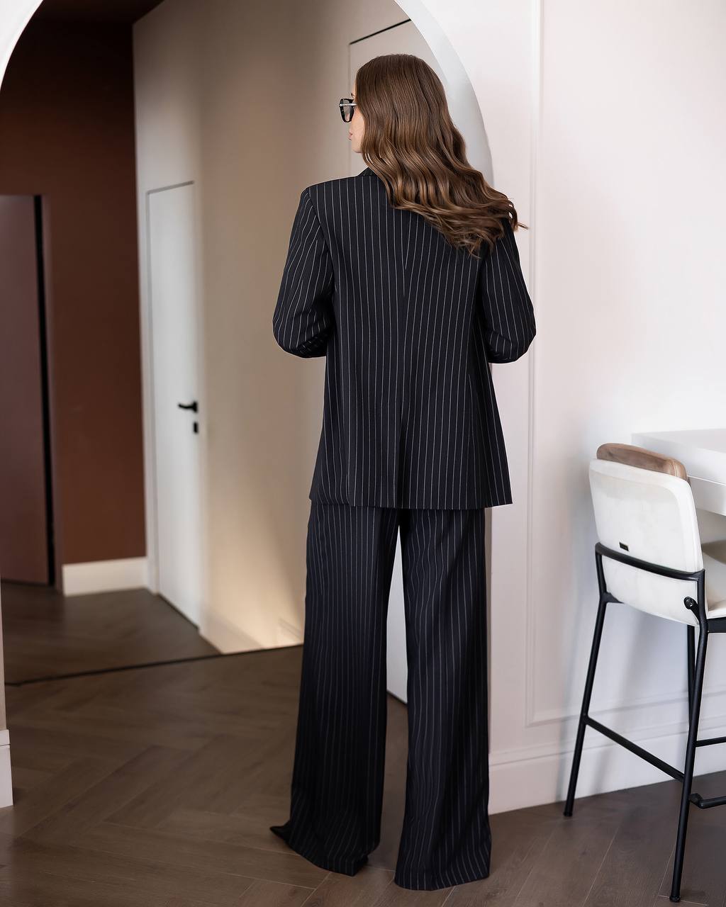 Grey Pinstripe Oversized Suit