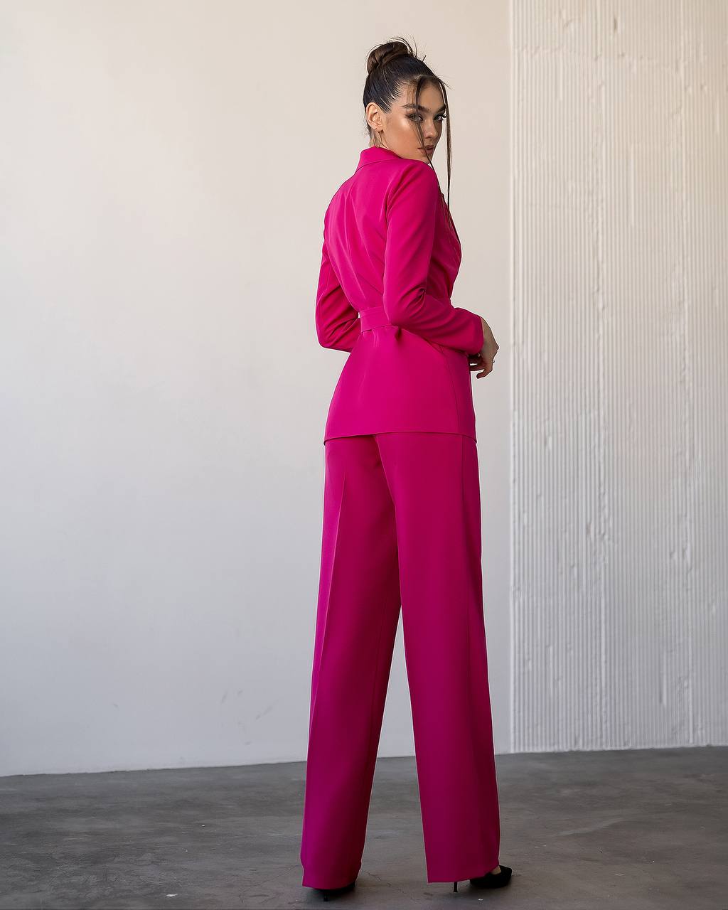 Two Piece Raspberry Formal Pantsuit|