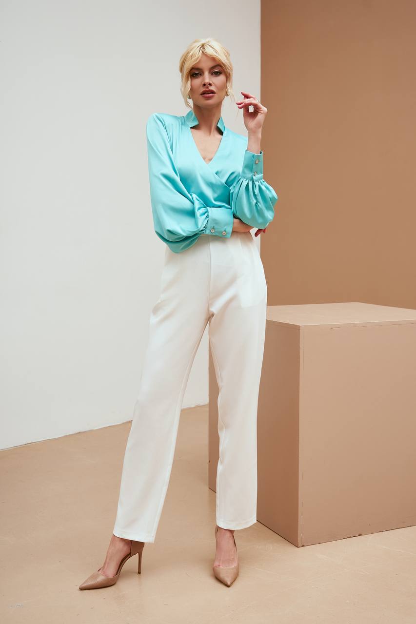 High Waisted Regular Fit Trousers