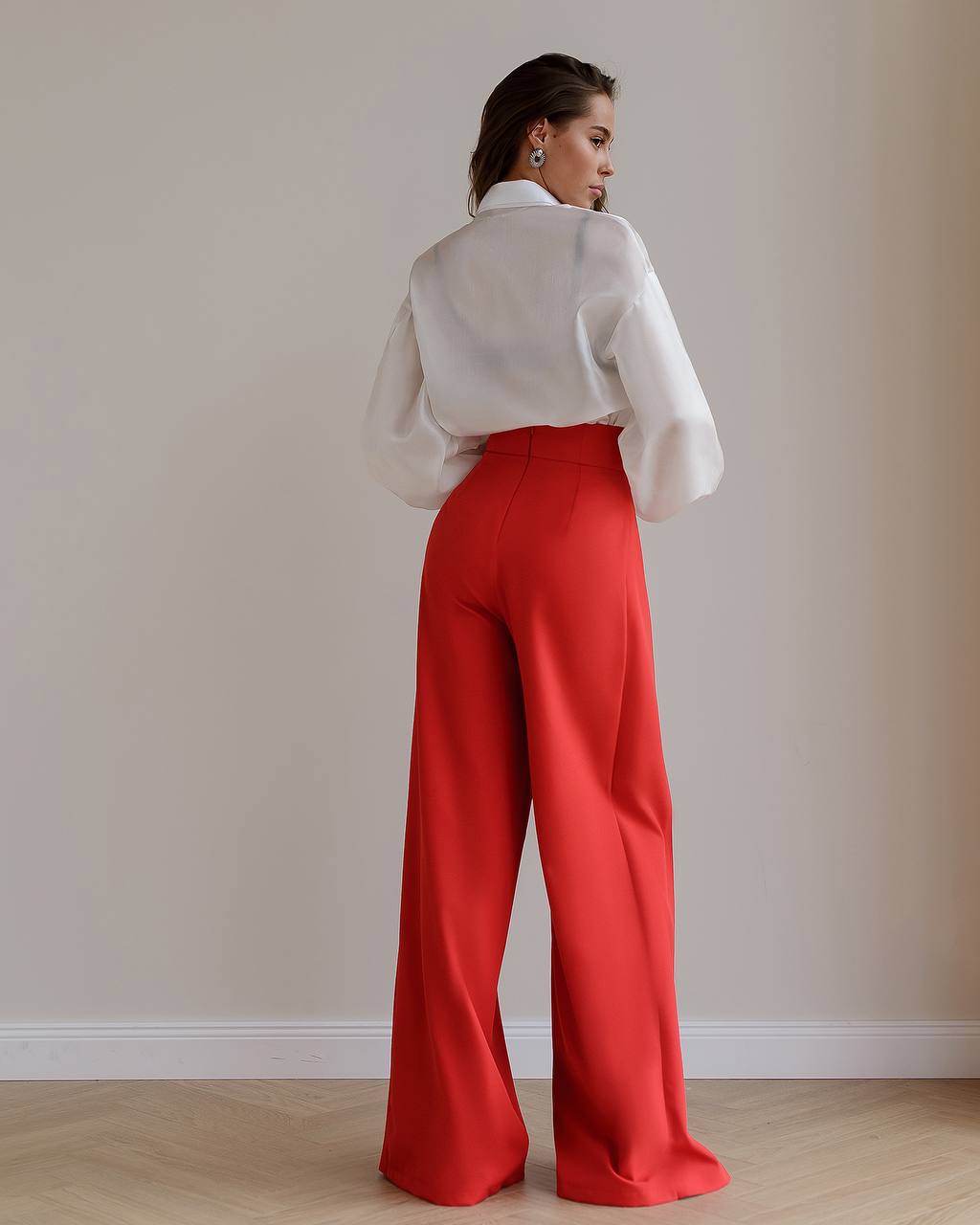 Designer High Waisted Wide Leg Women Pants