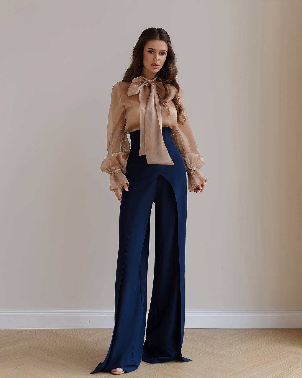 Designer High Waisted Wide Leg Women Pants