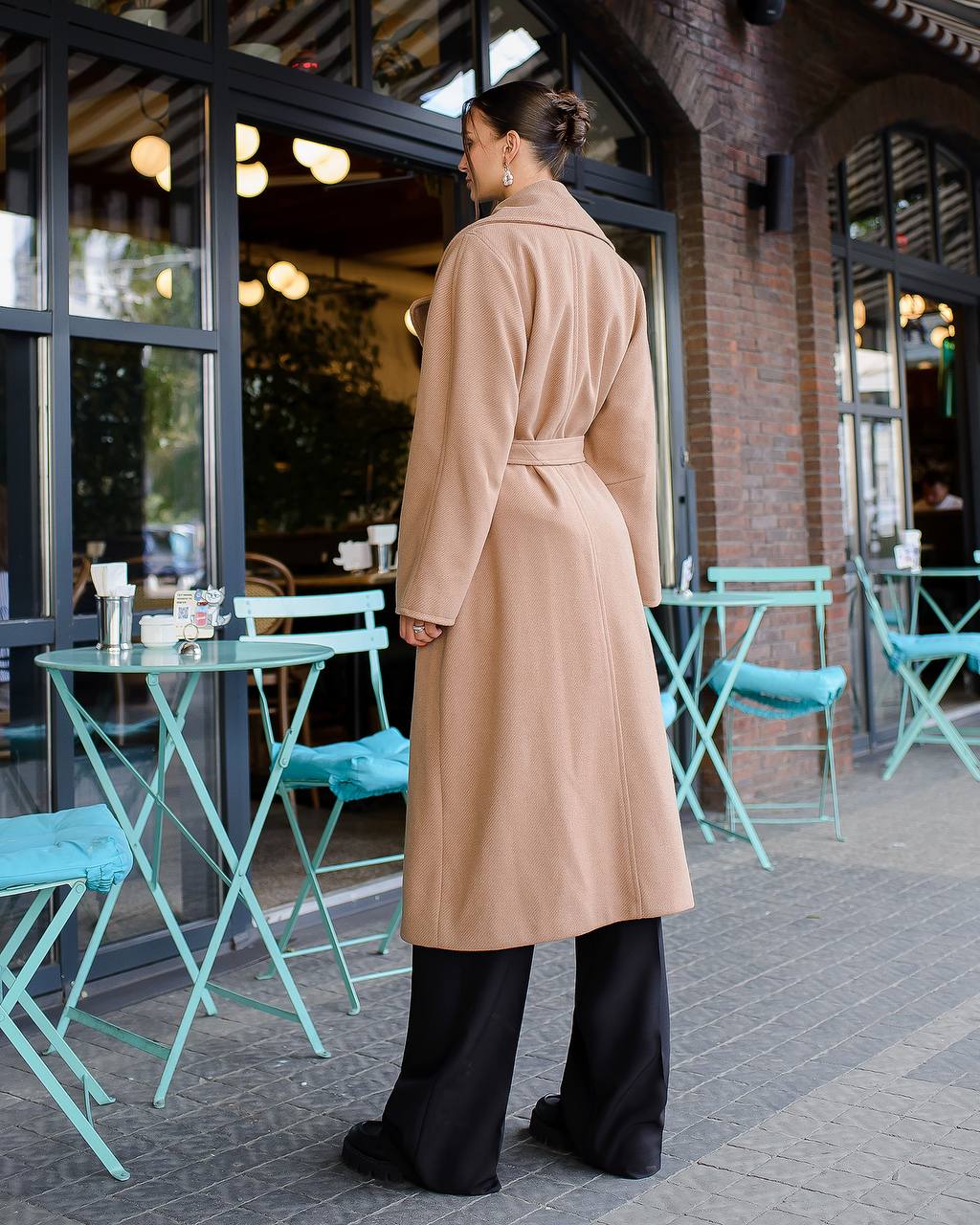 Women's Wool Coat with Belt