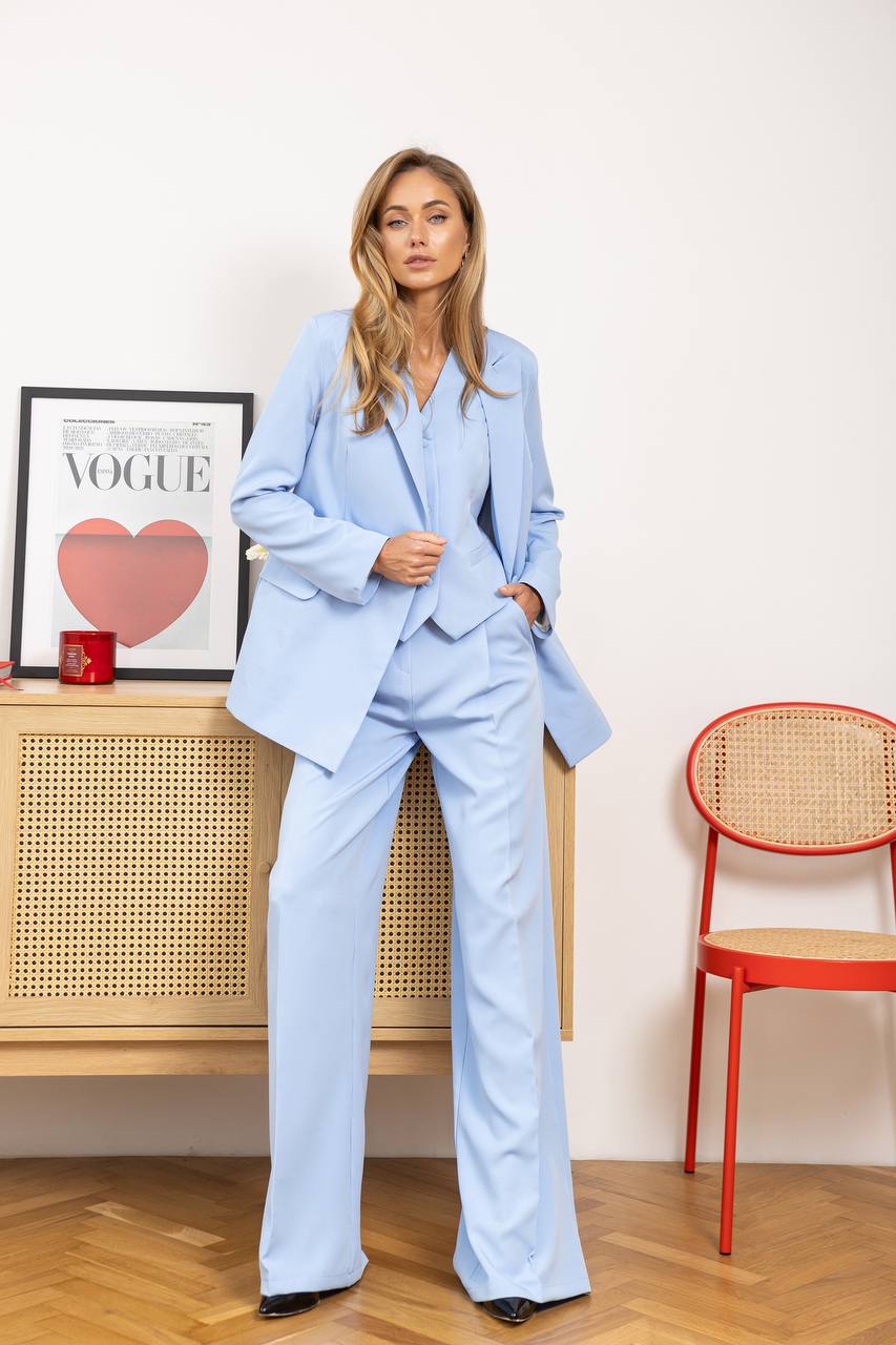 Palazzo Three Piece Pantsuit