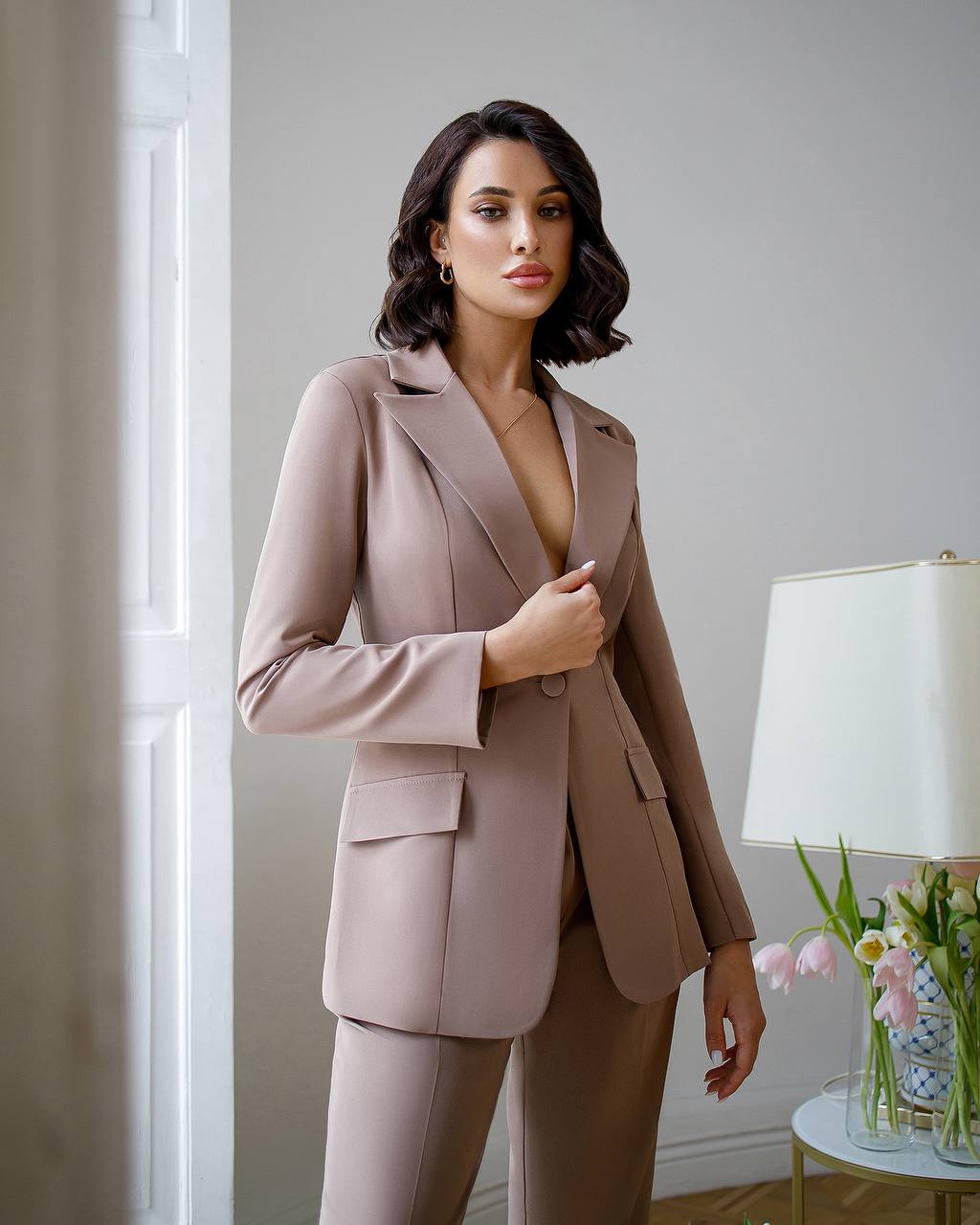 Two Piece Pantsuit|Single Breasted Blazer+Pants