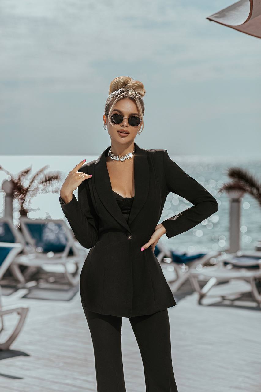 Two Piece Suit|Blazer+Flare Pants