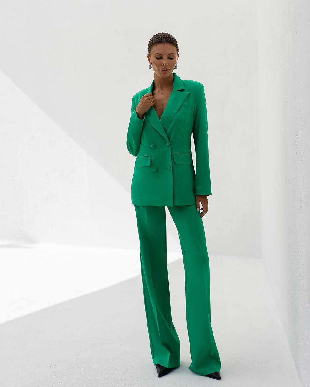 Three Piece Pantsuit|Blazer+Top+Pants