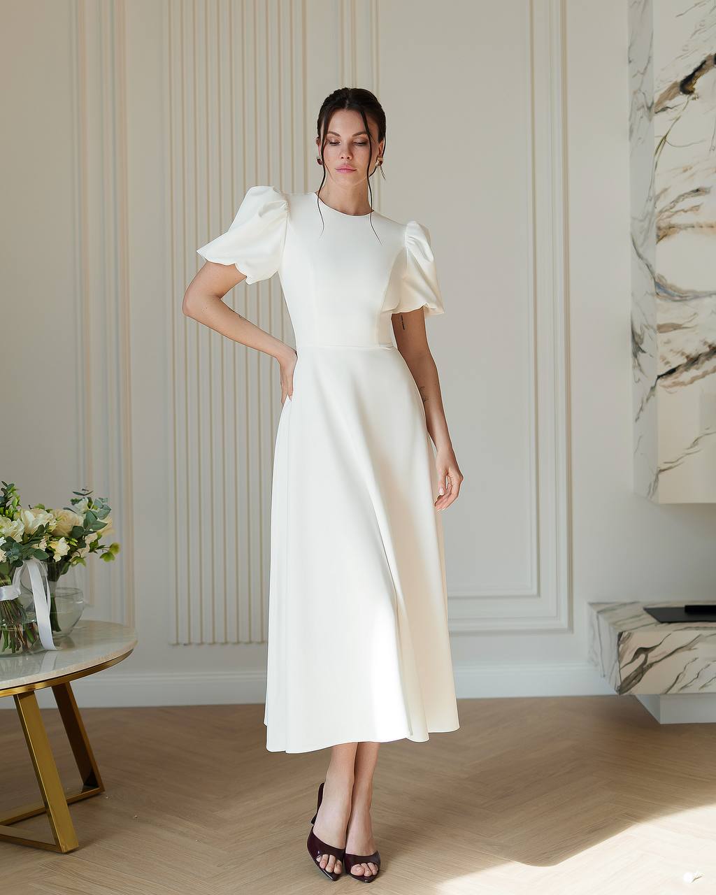 Bridal Midi Wedding Dress