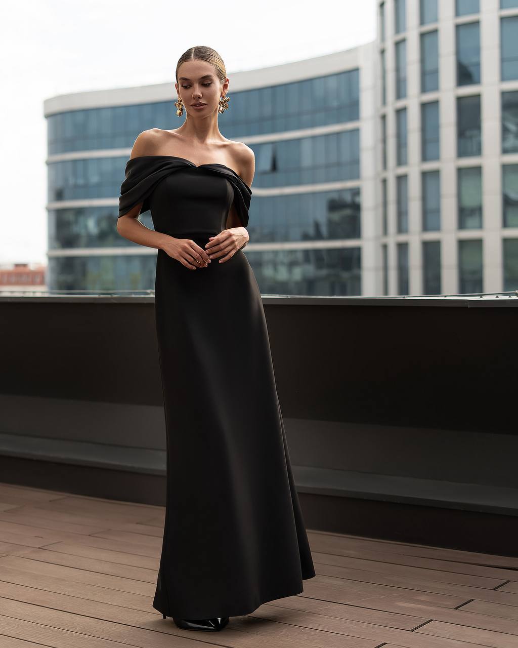 Off Shoulder Casual Maxi Dress