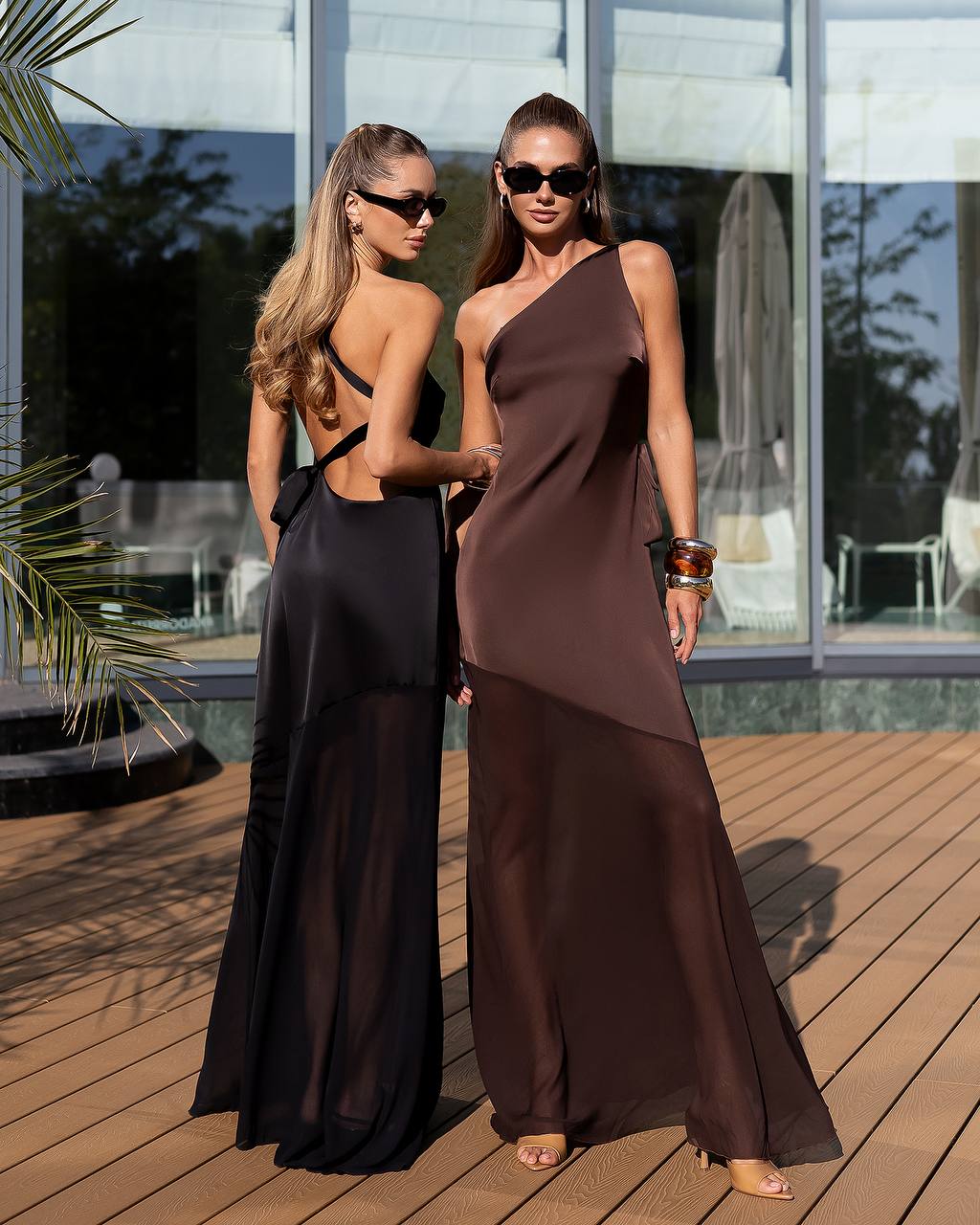 Elegant Open Back Floor Length Dress