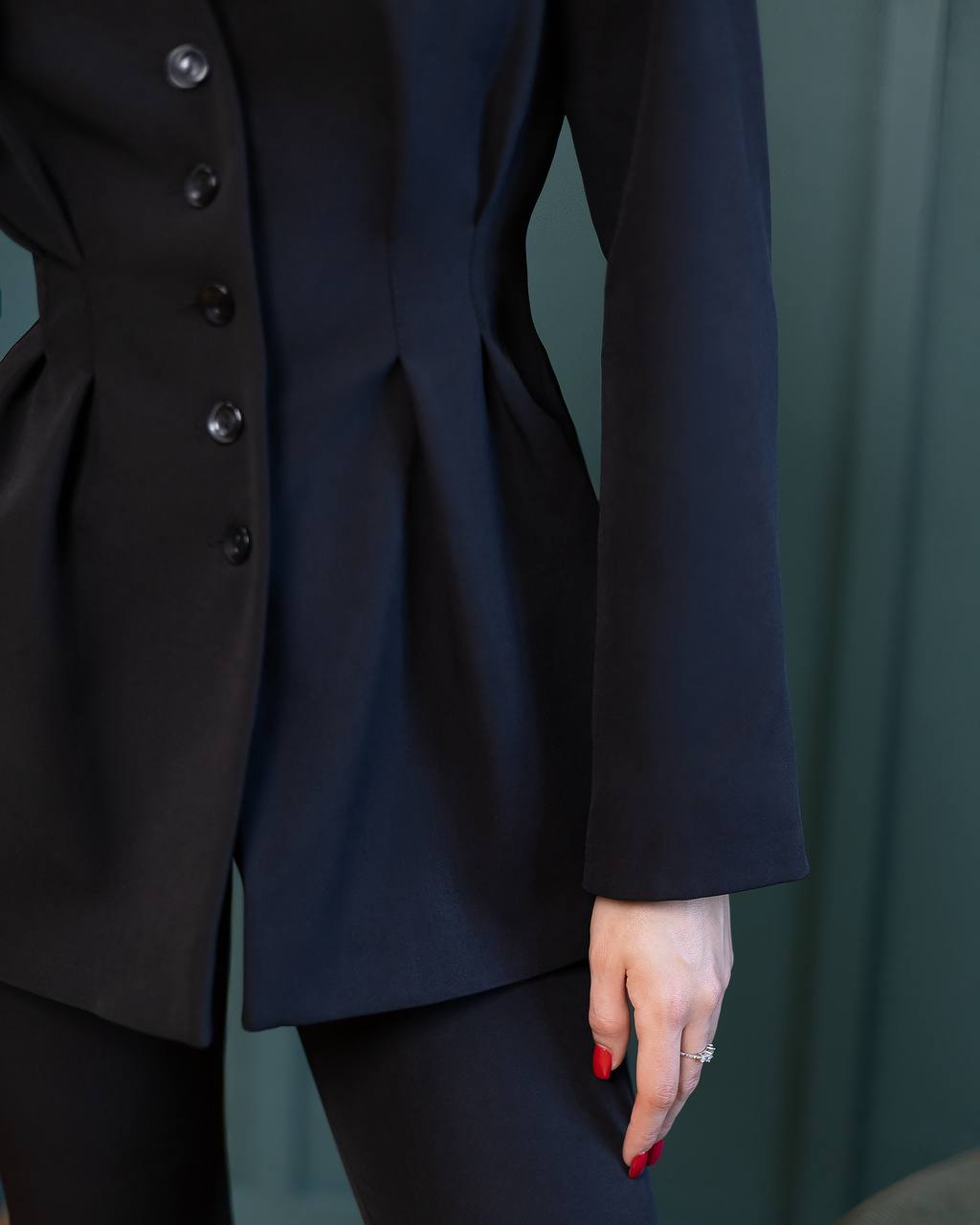 Two Piece Pant Suits- Structured Blazer with Bell Bottoms