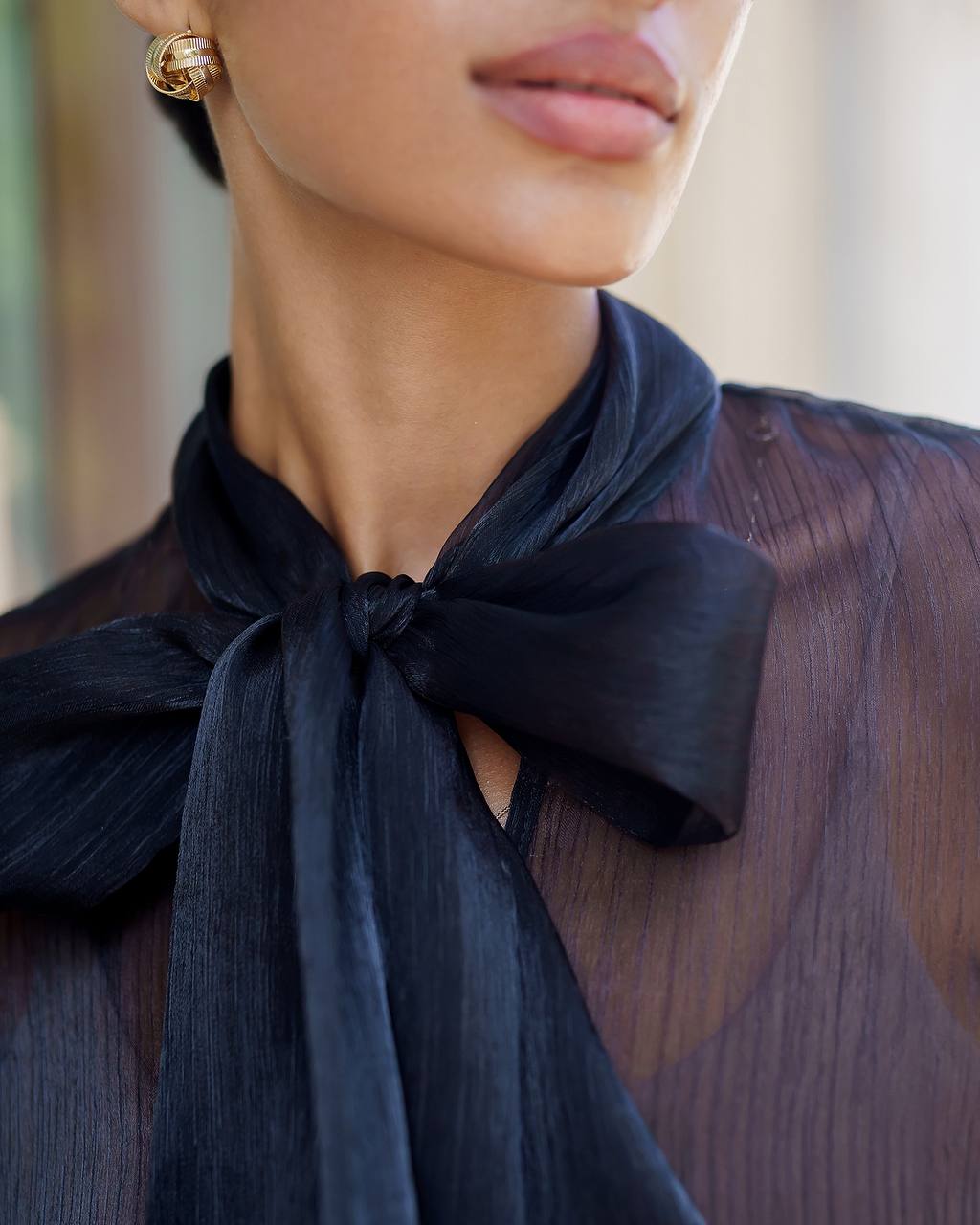 Blouse Long Sleeve with Bow