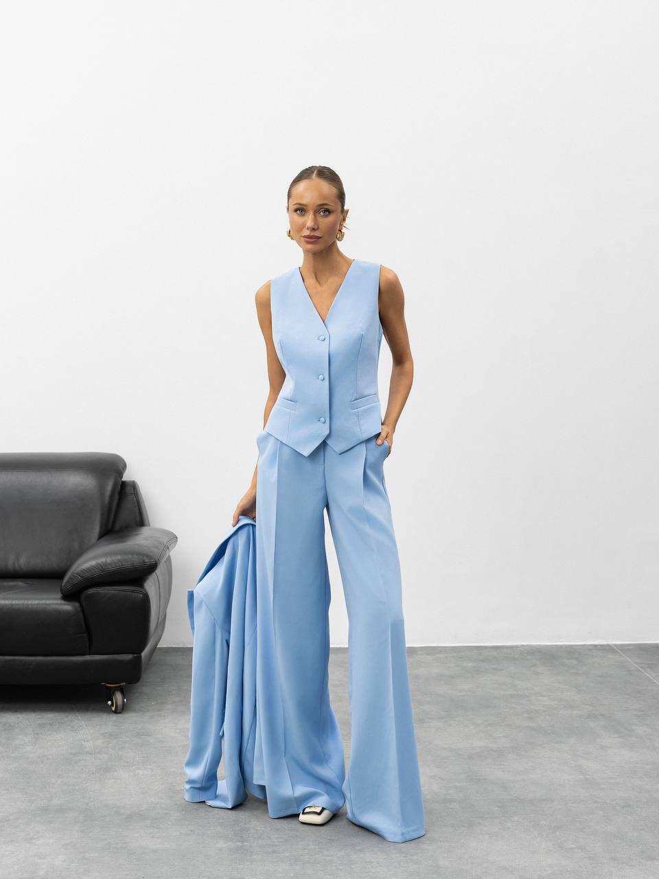 Women's Three Piece Pantsuit with Vest