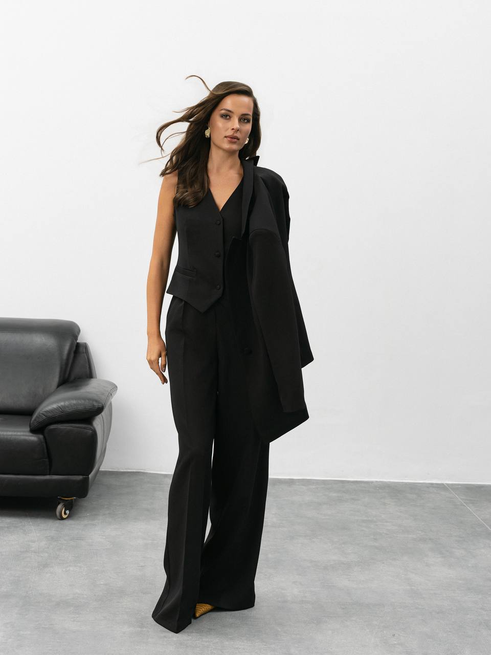 Women's Three Piece Pantsuit with Vest