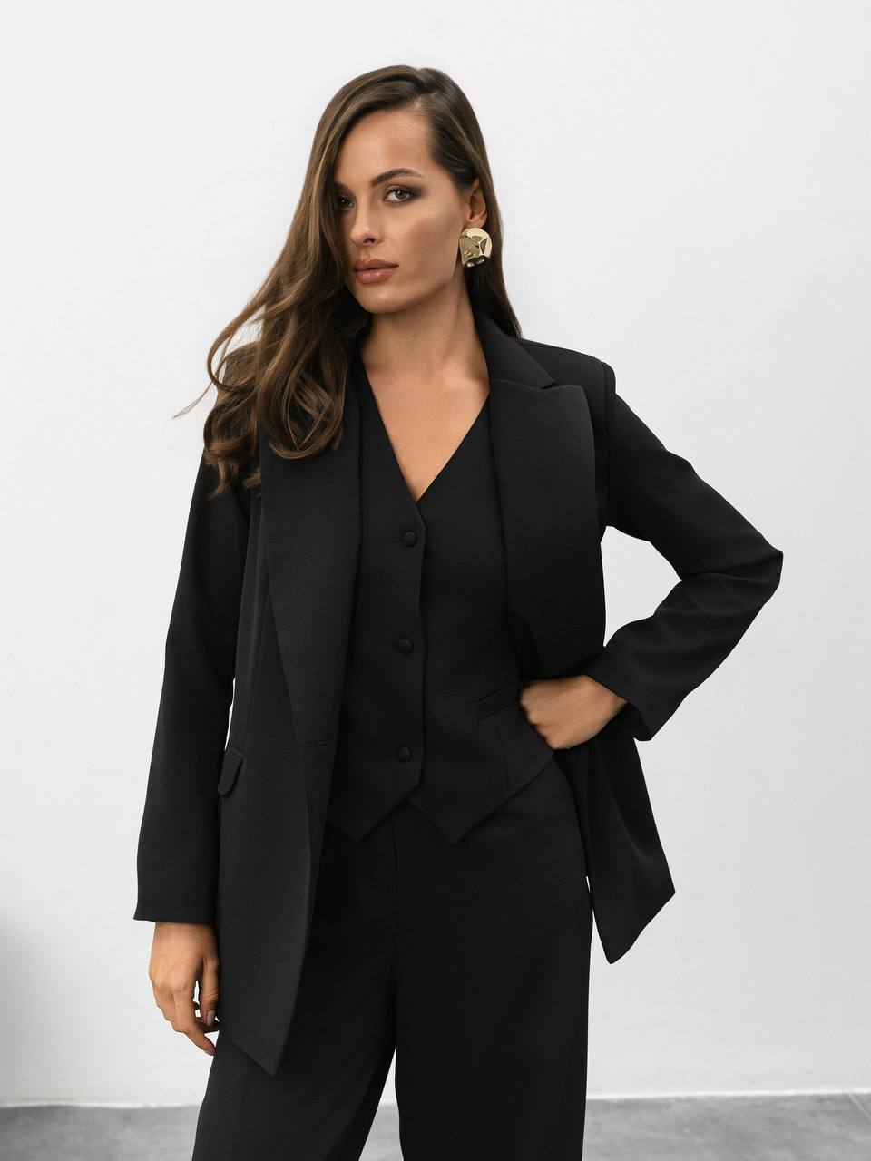 Women's Three Piece Pantsuit with Vest