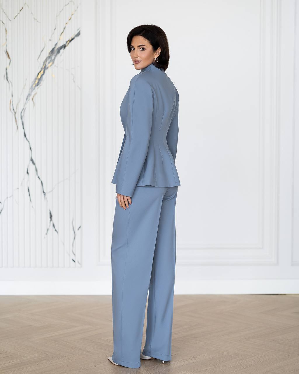 Women’s Two Piece Pantsuit | Blazer & Wide-Leg Pants