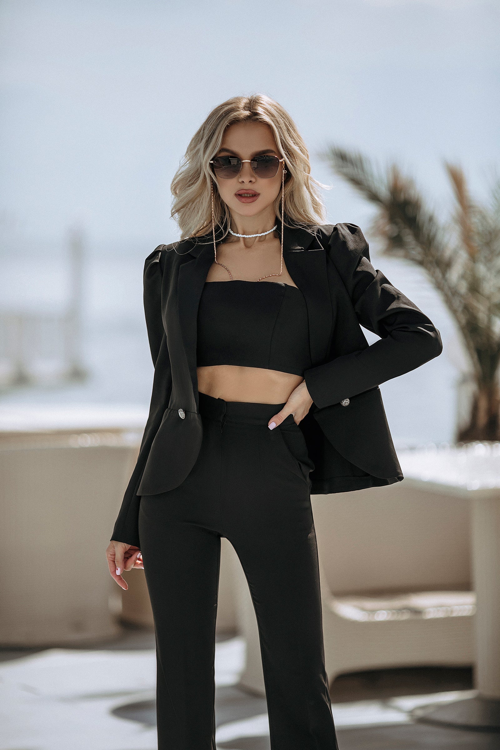 Elegant Two Piece Pantsuit|Blazer+Pants