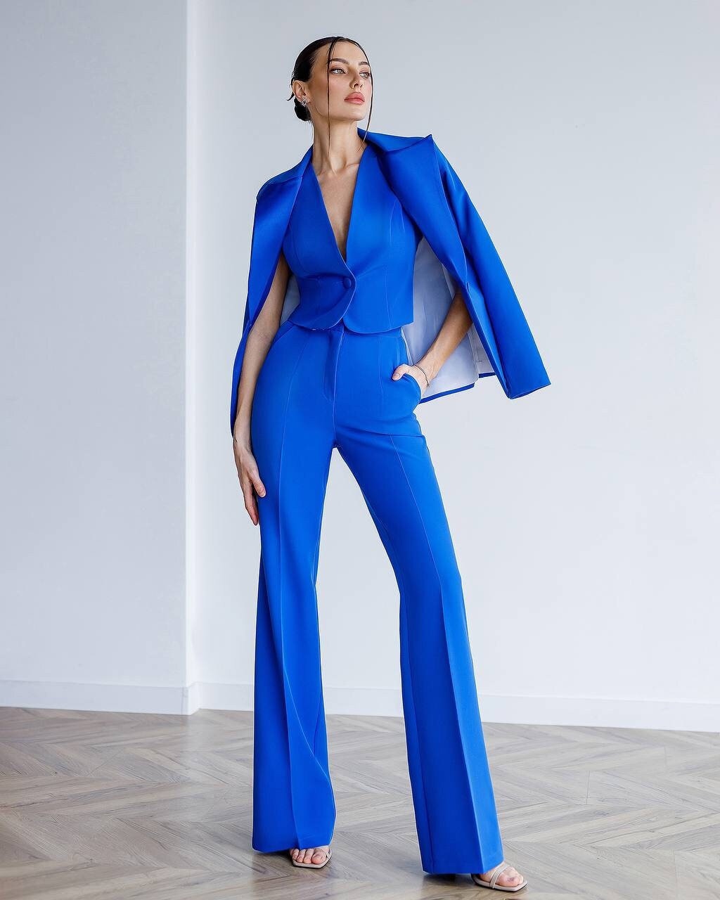 Three Piece Formal Pantsuit|Royal Blue