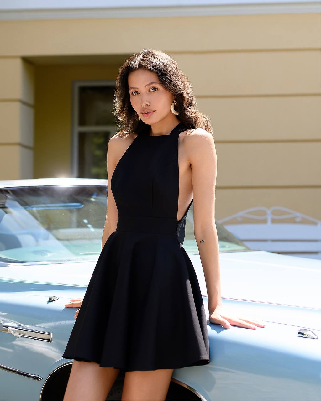 Sleeveless Mini Bow Back Dress XS / Black Sleeveless Mini Bow Back Dress XS / Black